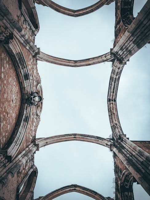 Carmo Convent ruins blue sky